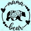 Floral mama bear svg