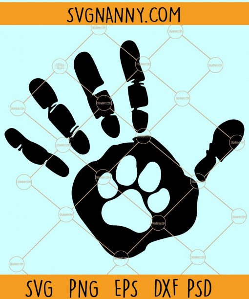 Hand paw print svg