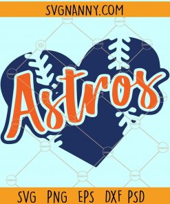 Astros Heart Baseball Svg – SVG NANNY