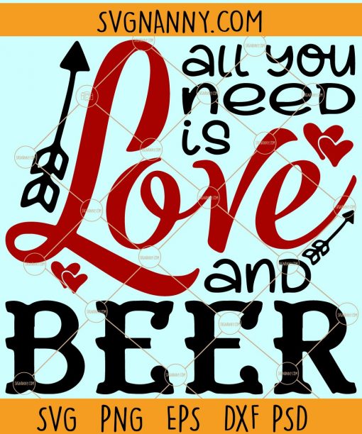 Love and beer svg file