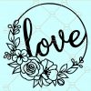 Love floral SVG