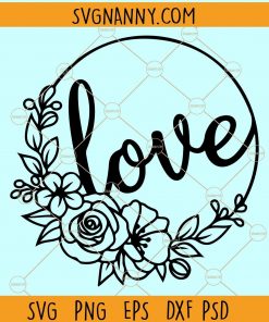 Love floral SVG