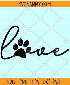 Love with Pawprint svg