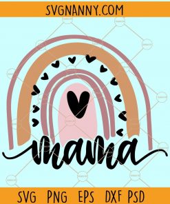 Mama boho rainbow SVG