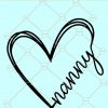 Nanny Heart svg file