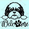 Shih Tzu Welcome sign SVG