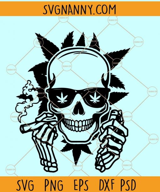 Skull Smoking joint Svg file
