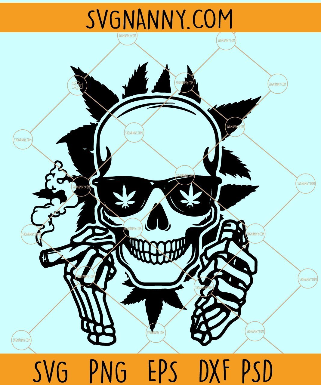 Download Skull Smoking Joint Svg Skull Smoking Weed Svg Svg Nanny