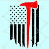 Thin red line Firefighter SVG