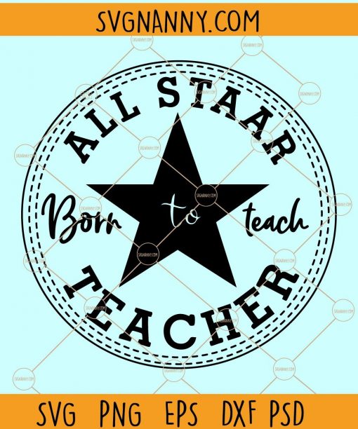 Converse All Star teacher SVG