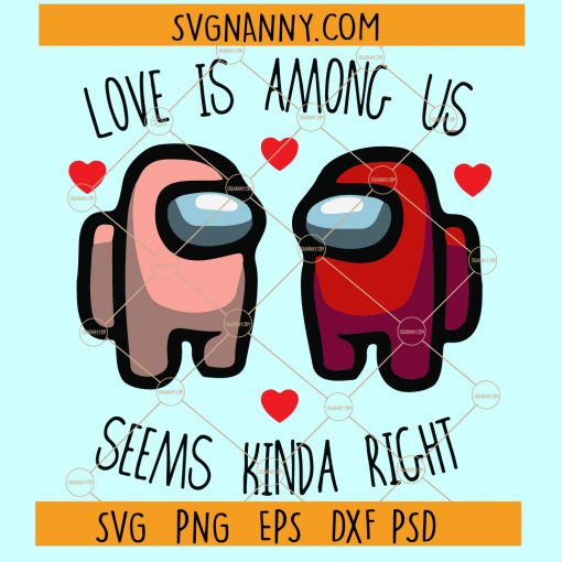 Among Us Valentines Day SVG