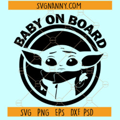 Baby yoda on board SVG