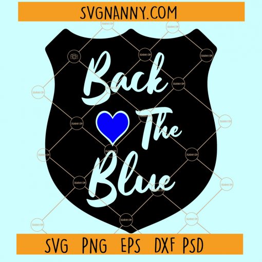 Back The Blue Heart SVG