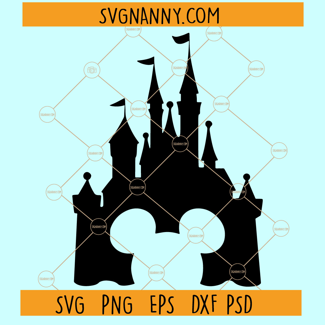 Disney castle free SVG, Disney Castle with Mickey ears svg free, Disney