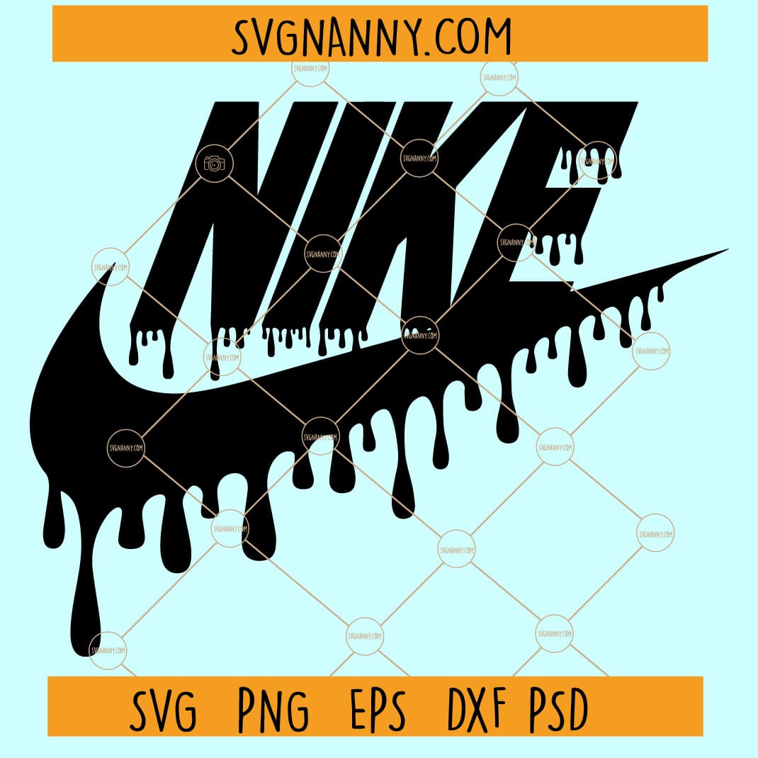 levend Split Minister Dripping Nike SVG File, Nike Drip SVG, Just Do It SVG, Dripping Nike Logo  SVG