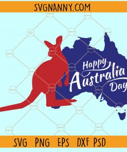 Happy Australia Day Kangaroo SVG