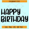 Happy Birthday Banner SVG