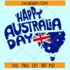Happy Australia day Flag SVG