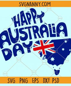 Happy Australia day Flag SVG
