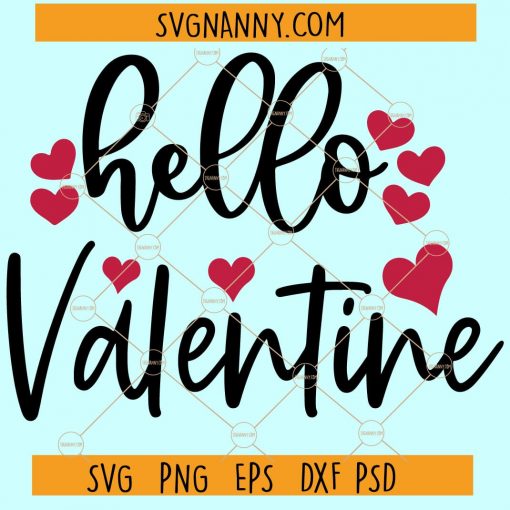 Hello Valentine SVG