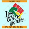 I am black history SVG