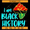 I am black history SVG