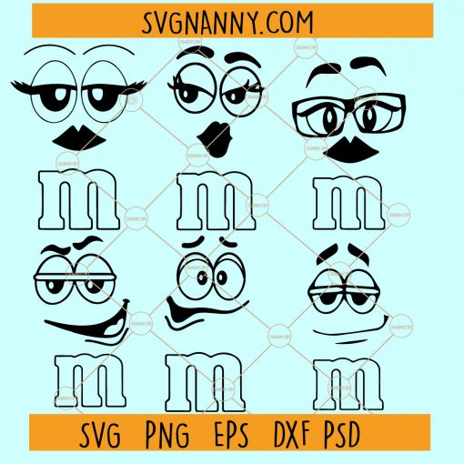 M&M Faces SVG