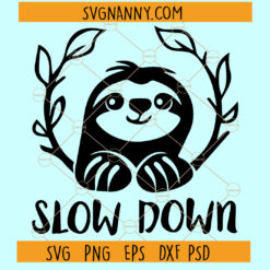 Slow down sloth SVG