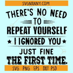 There's No Need To Repeat Yourself SVG