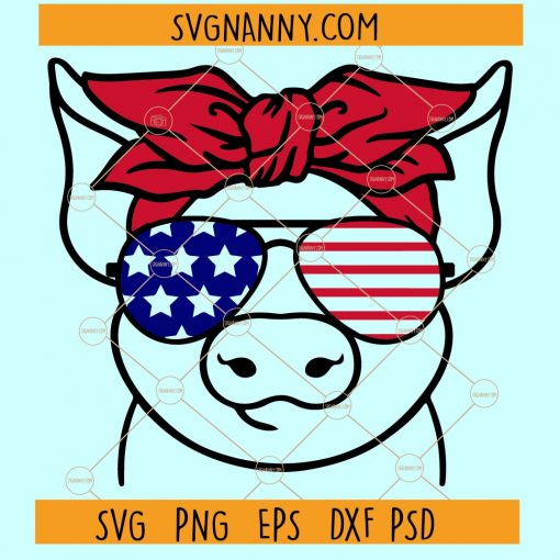 4th of July pig SVG