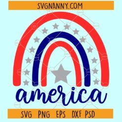 4th of July rainbow svg