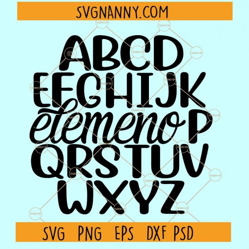 Alphabet Elemeno SVG