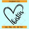 Besties Heart SVG