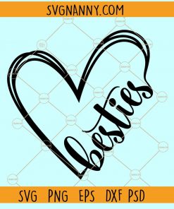 Besties Heart SVG