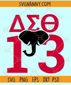 Delta Sigma Theta Elephant SVG