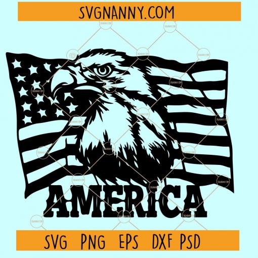 Eagle American flag SVG