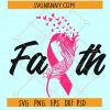 Faith pink ribbon SVG
