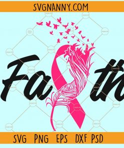 Faith pink ribbon SVG