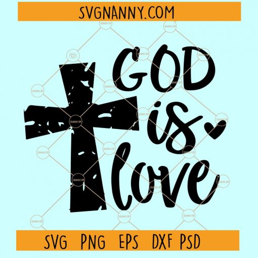 God is love cross SVG