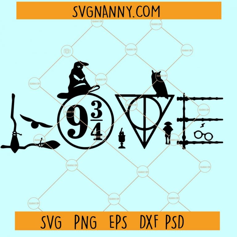 Love Harry Potter SVG file, Hogwarts SVG, Movie Lover svg | SVG NANNY