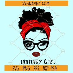 January Girl SVG