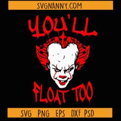 Pennywise Yall float too svg