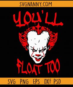 Pennywise Yall float too svg