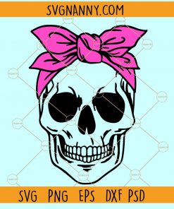 Skull with bandana SVG