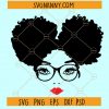 Afro puff woman SVG
