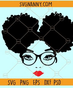 Afro puff woman SVG