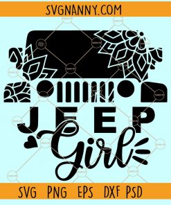 Jeep girl mandala SVG file