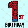 1st Birthday spiderman svg, spiderman Birthday svg, 1st Birthday svg, Birthday svg, spiderman Birthday Svg files, spider svg file, birthday svg file