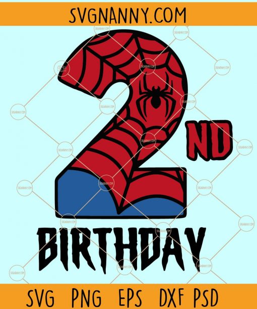 2nd Birthday spiderman svg, spiderman Birthday svg, two spiderman svg, two spiderman Birthday svg file, spiderman Birthday Svg, spiderman svg file, birthday svg file