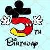 5th Birthday Mickey svg file, Mickey SVG, Mickey fifth Birthday svg, Mickey Mouse Birthday svg, Disney birthday SVG, Mickey Birthday Boy Svg, Birthday Party Svg, Disney Family Svg, Disney Kids Birthday Svg, Minnie Birthday Svg file